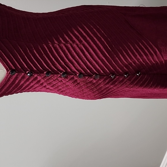 Tracy Reese Size 10 Burgundy Dress - Picture 5 of 16